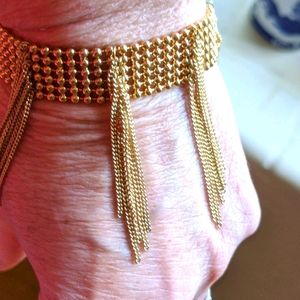 Gold plated tassel bracelet